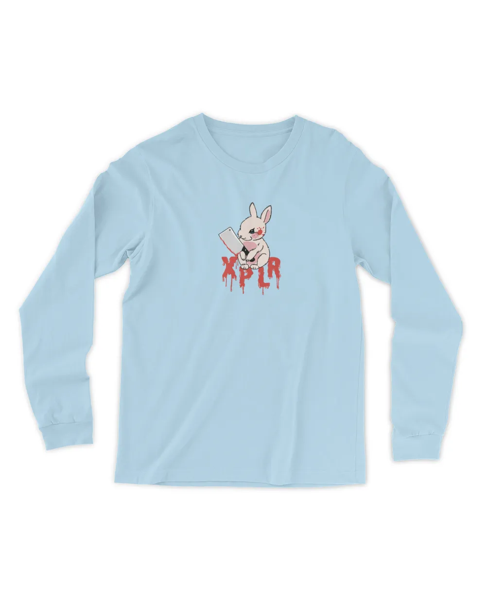 Rabbit Men's Long Sleeved T-Shirt light-blue s