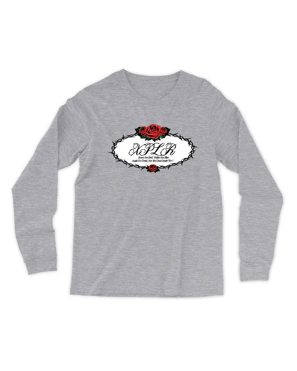 Dead Roses Men's Long Sleeved T-Shirt sport-grey s
