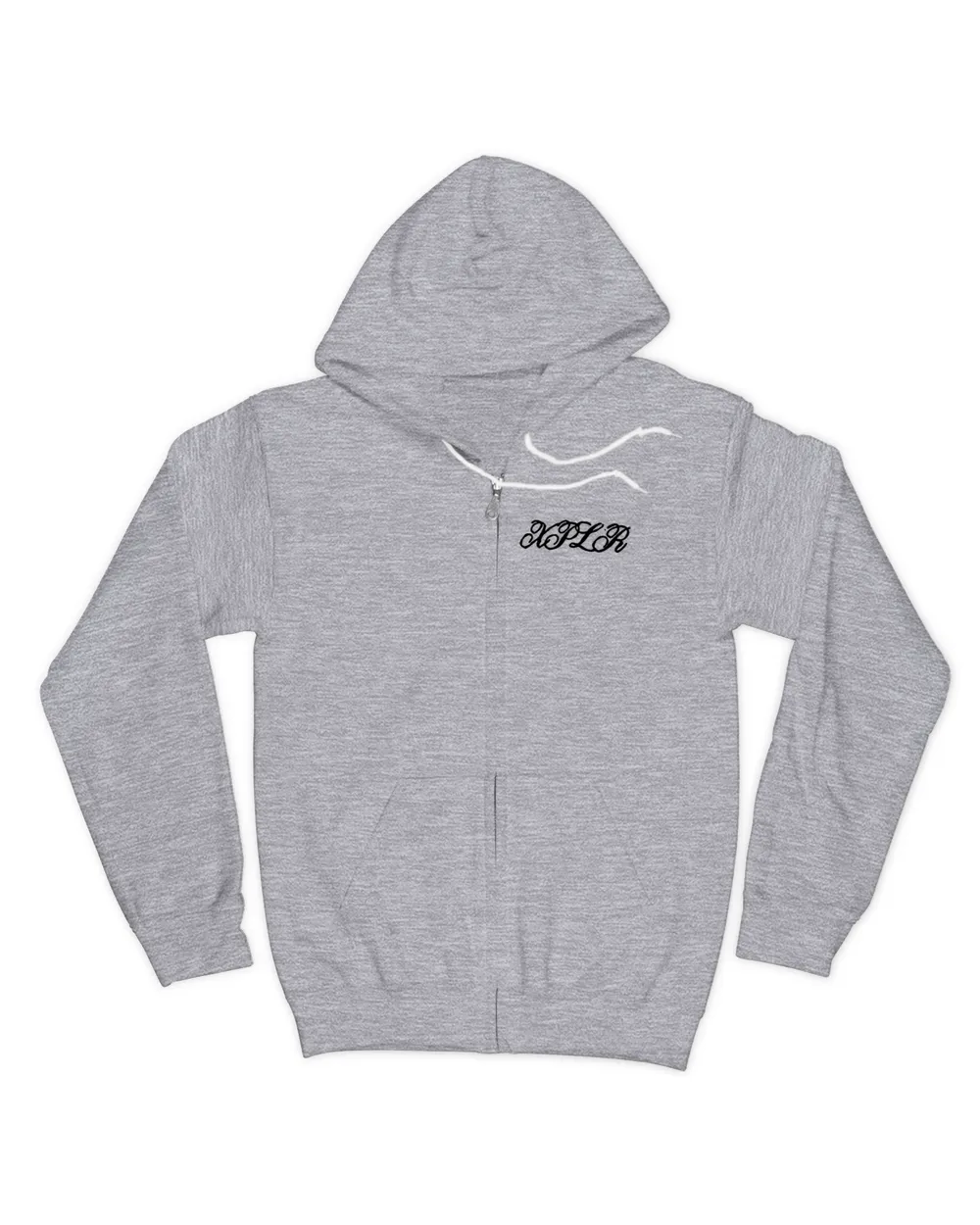 Floral Note Men's Zip Hoodie sport-grey s