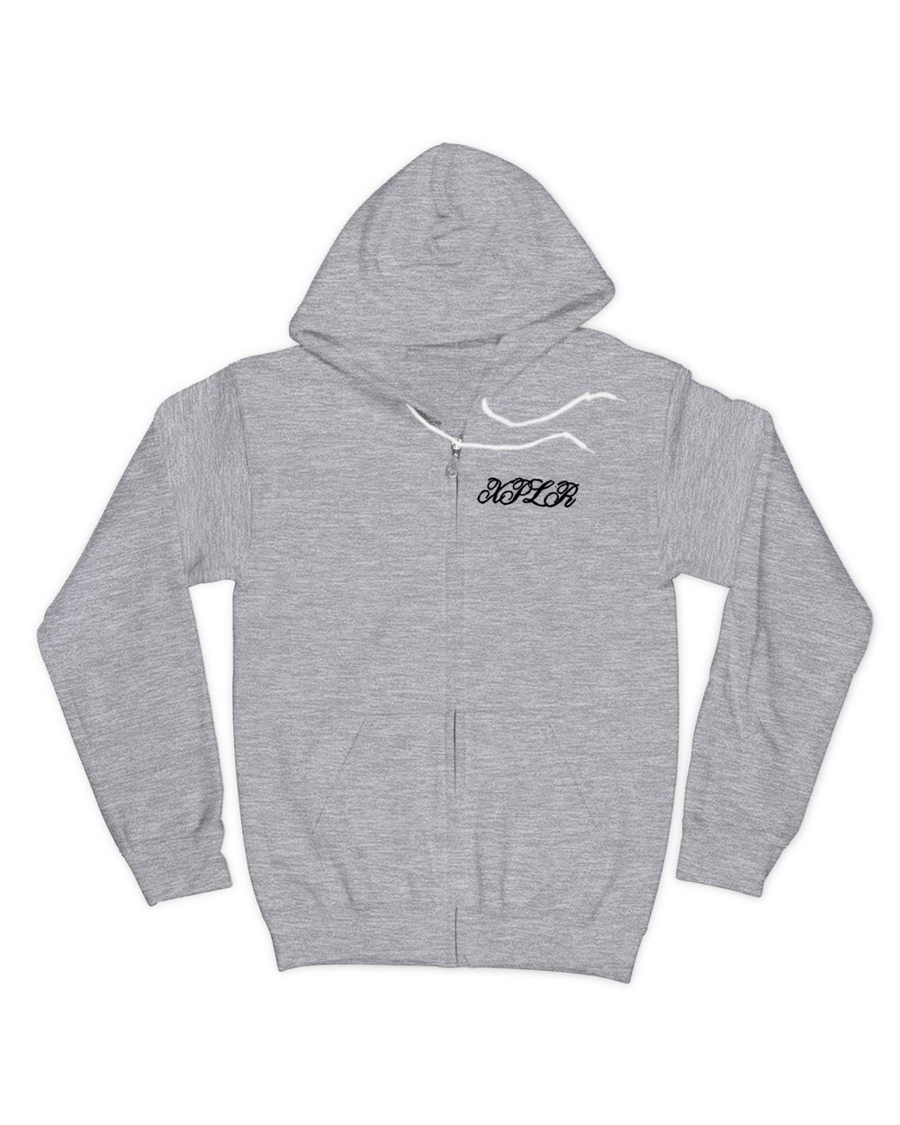 Floral Note Men's Zip Hoodie sport-grey s